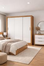 Guarda Roupa 3 Portas 3 Gavetas Sapphire -Grand Line