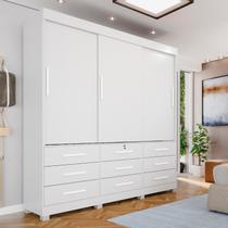 Guarda-roupa 3 Portas 9 Gavetas Florença Espresso Móveis