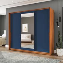 Guarda-Roupa 3 Portas de Correr 4 Gavetas com Espelho Porto