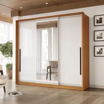 Guarda-roupa 3 Portas de Correr 4 Gavetas com Espelho Valência