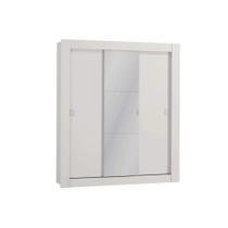 Guarda Roupa 3 Portas de Correr c/ Espelho H563 Polipropileno Branco - Kappesberg