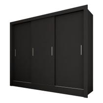 Guarda Roupa 3 Portas De Correr Casal Aurora Preto - Móveis Arapongas Guarda Roupa 3 Portas De Correr Casal Aurora Preto - Móveis Arapongas
