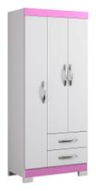 Guarda-Roupa 3 Portas NT 5000 Rosa - Notável Guarda-Roupa 3 Portas NT 5000 Rosa - Notável