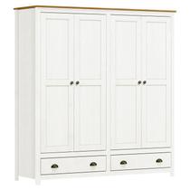 Guarda Roupa 4 Portas 2 Gavetas Branco/Freijó Topázio - FN