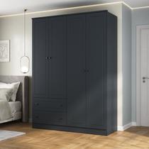 Guarda-Roupa 4 Portas 2 Gavetas Fort Cinza/Grafitto Guarda-Roupa 4 Portas 2 Gavetas Fort Cinza/Grafitto