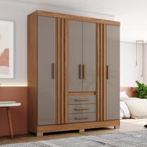 Guarda Roupa 4 Portas 3 Gavetas B375 Briz Guarda Roupa 4 Portas 3 Gavetas B375 Briz