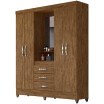 Guarda-Roupa 4 Portas 3 Gavetas Capelinha Capri - Moval
