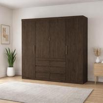 Guarda Roupa 4 Portas 6 Gavetas Xline -Grand Line Guarda Roupa 4 Portas 6 Gavetas Xline -Grand Line