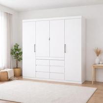 Guarda Roupa 4 Portas 6 Gavetas Xline -Grand Line Guarda Roupa 4 Portas 6 Gavetas Xline -Grand Line