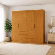 Guarda Roupa 4 Portas 6 Gavetas Xline -Grand Line Guarda Roupa 4 Portas 6 Gavetas Xline -Grand Line