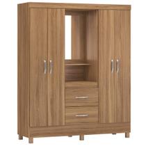 Guarda Roupa 4 Portas com Pés e Espelho Lord Amêndola Touch 42220 Demóbile Guarda Roupa 4 Portas com Pés e Espelho Lord Amêndola Touch 42220 Demóbile