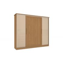 Guarda Roupa 4 Portas de Correr 4 Gavetas Kappesberg Marrom/Canela/Macadâmia