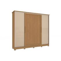 Guarda Roupa 4 Portas de Correr e 4 Gavetas c/ Pés CB03N565 Flex Canela/Canela ou Macadamia - Kappesberg Guarda Roupa 4 Portas de Correr e 4 Gavetas c/ Pés CB03N565 Flex Canela/Canela ou Macadamia - Kappesberg