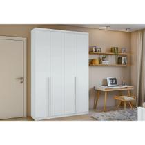 Guarda Roupa 4 Portas e 2 Gavetas Alonzo New Branco - Lopas Guarda Roupa 4 Portas e 2 Gavetas Alonzo New Branco - Lopas