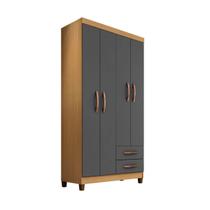 Guarda Roupa 4 Portas e 2 Gavetas Sem Espelho Manchester - ÉdeCasaMóveis