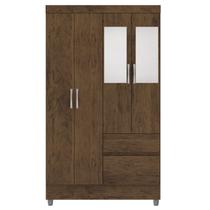 Guarda Roupa 4 Portas Espelho 102 cm 10090 Imbuia VLR Guarda Roupa 4 Portas Espelho 102 cm 10090 Imbuia VLR