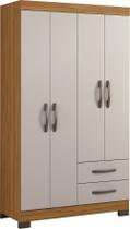 Guarda-Roupa 4 Portas NT 5005 Freijó com Off White - Notável