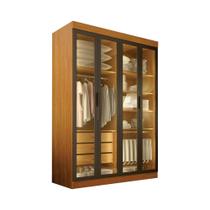 Guarda-roupa 4 Portas Reflecta com Led Orion - Leifer Guarda-roupa 4 Portas Reflecta com Led Orion - Leifer