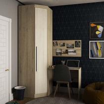 Guarda Roupa 4 Prateleiras C/Escrivaninha E Painel Avelã