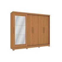 Guarda Roupa 5 Portas (1 c/ Espelho) e 4 Gavetas c/ Pés CB01N564 Canela - Kappesberg Guarda Roupa 5 Portas (1 c/ Espelho) e 4 Gavetas c/ Pés CB01N564 Canela - Kappesberg