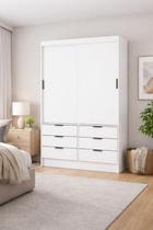 Guarda Roupa 6 Gavetas 2 Portas de correr Sunset-Grand Line