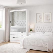 Guarda Roupa 6 Gavetas 2 Portas Espelhado Sunset-Grand Line