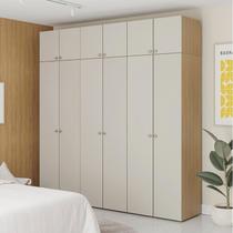 Guarda-Roupa 6 Módulos 12 Portas 9 Prateleiras Frame CabeCasa MadeiraOriginals Guarda-Roupa 6 Módulos 12 Portas 9 Prateleiras Frame CabeCasa MadeiraOriginals