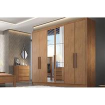 Guarda Roupa 6 Portas (2 c/ Espelho) e 6 Gavetas Rizon/Linea Plus Cumaru - Novo Horizonte Guarda Roupa 6 Portas (2 c/ Espelho) e 6 Gavetas Rizon/Linea Plus Cumaru - Novo Horizonte
