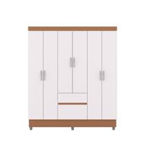 Guarda Roupa 6 Portas 2 Gavetas Belufan Móveis