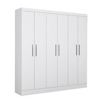 Guarda Roupa 6 Portas 2 Gavetas Branco - Aramóveis