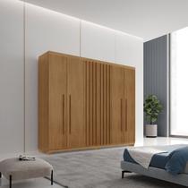 Guarda-Roupa 6 Portas 2 Gavetas com Pés MDF Logan Guarda-Roupa 6 Portas 2 Gavetas com Pés MDF Logan