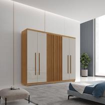 Guarda-Roupa 6 Portas 2 Gavetas com Pés MDF Logan