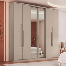 Guarda-roupa 6 Portas 2 Gavetas Sonata New Com Espelho