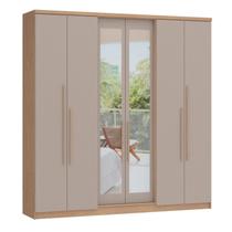 Guarda-roupa 6 Portas 2 Gavetas Sonata New Com Espelho