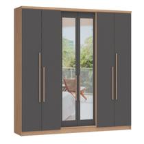 Guarda-roupa 6 Portas 2 Gavetas Sonata New Com Espelho