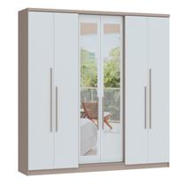 Guarda-roupa 6 Portas 2 Gavetas Sonata New Com Espelho