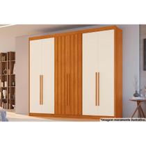 Guarda Roupa 6 Portas (2 Ripadas) e 6 Gavetas Atenas Cinamomo/Off White - Conquista Guarda Roupa 6 Portas (2 Ripadas) e 6 Gavetas Atenas Cinamomo/Off White - Conquista