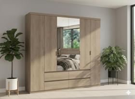 Guarda-roupa 6 Portas 250cm X 230cm X 55cm Nobre Guarda-roupa 6 Portas 250cm X 230cm X 55cm Nobre