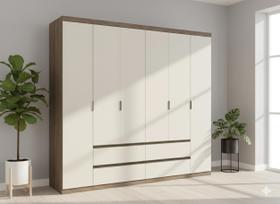 Guarda-roupa 6 Portas 250cm X 2630cm X 55cm Nobre Guarda-roupa 6 Portas 250cm X 2630cm X 55cm Nobre