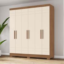 Guarda-roupa 6 Portas 3 Gavetas com Pés B369