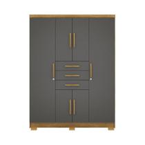 Guarda-roupa 6 Portas 3 Gavetas England Nature-alasca Guarda-roupa 6 Portas 3 Gavetas England Nature-alasca