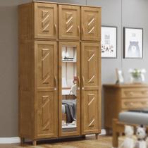 Guarda-roupa 6 Portas 3 Gavetas Grécia Imbuia Madeira Pinus - Cavazotto