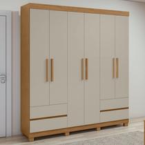 Guarda-Roupa 6 Portas 4 Gavetas Argus com Pés Guarda-Roupa 6 Portas 4 Gavetas Argus com Pés