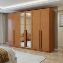 Guarda-roupa 6 Portas 4 Gavetas Bertha com Espelho