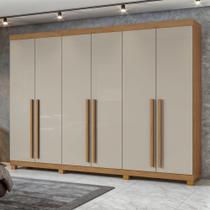 Guarda-roupa 6 Portas 4 Gavetas Bertha com Pés