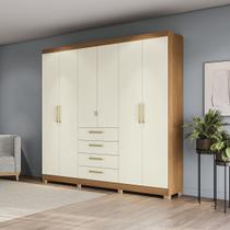 Guarda-Roupa 6 Portas 4 Gavetas com Pés 250cm Kappesberg