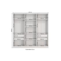 Guarda-roupa 6 Portas 4 Gavetas Kappesberg Adapt Branco