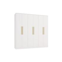 Guarda-roupa 6 Portas 4 Gavetas Kappesberg Adapt Branco