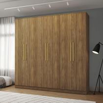 Guarda-Roupa 6 Portas 4 Gavetas Kappesberg Adapt Nogueira