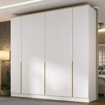 Guarda Roupa 6 Portas 4 Gavetas Logan Yescasa Branco/Olmo Italiano